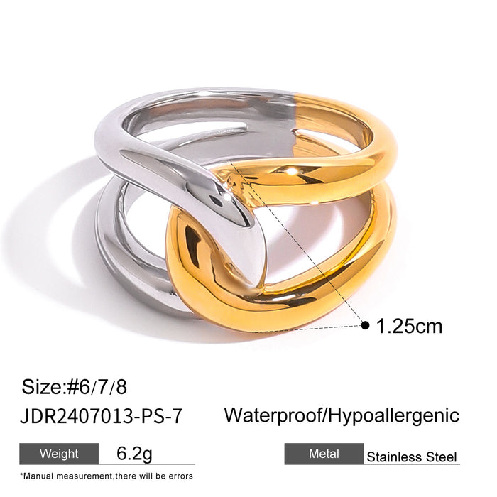 Stainless steel contrast color ring does not fade