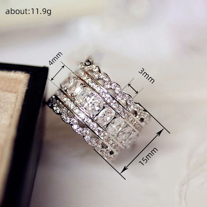 Starry Hollow Lace Ring Wide Lace Ring