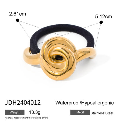 Stainless Steel Hair Tie - High-End Metal Elastic Band for Ponytails