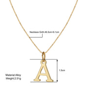 Gold alloy 26 English letter necklace - wallojewerly 