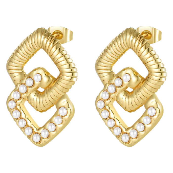 Smooth ball earrings 18K gold plated trendy earrings