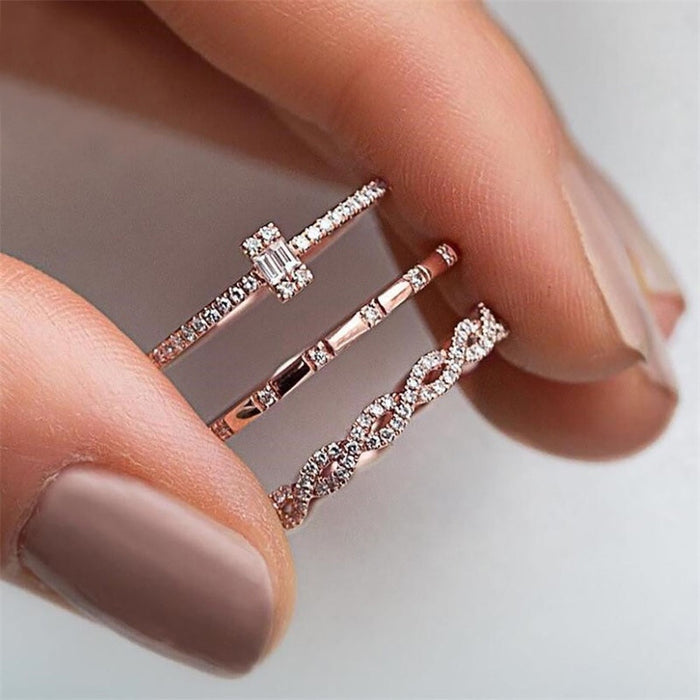 Zircon joint ring European and American creative combination ring