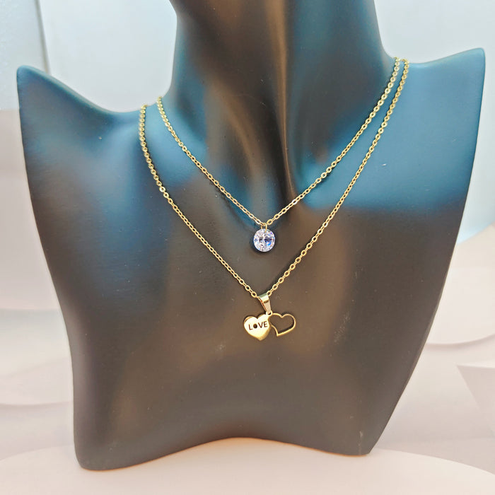 Pendientes de plata con forma de corazón de acero inoxidable y acero de titanio al por mayor