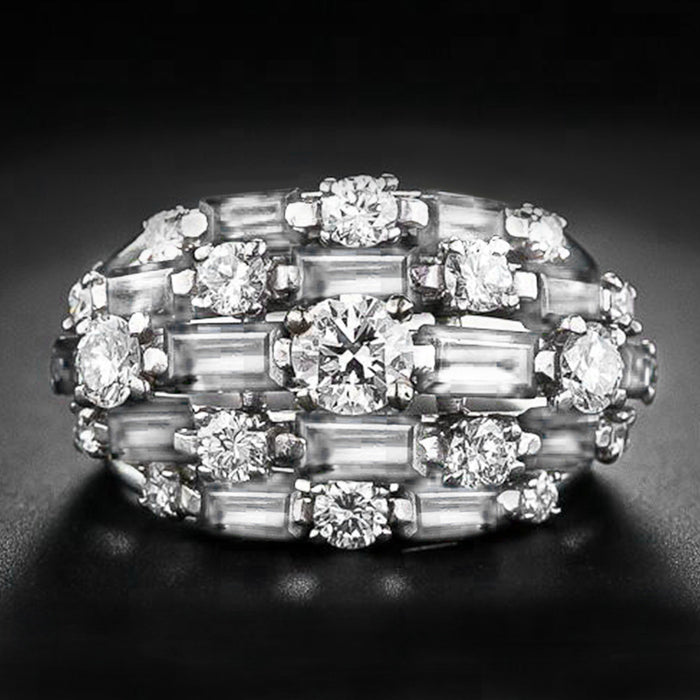 Creative colored gemstone zircon ring European and American fashion ring