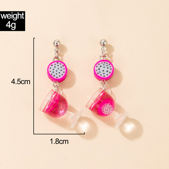 Tassel earrings fan-shaped earrings