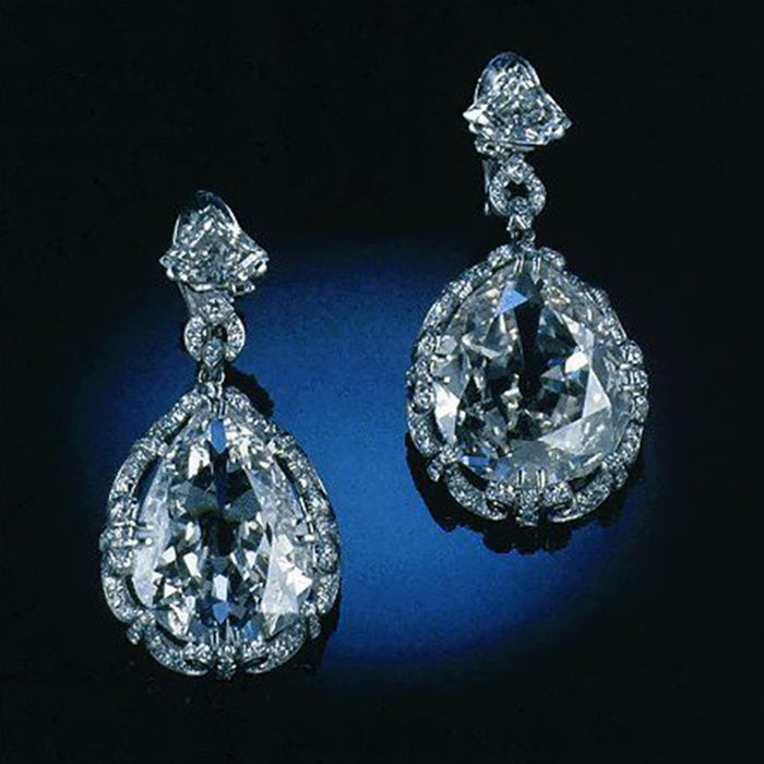 Luxury zircon teardrop earrings vintage style jewelry