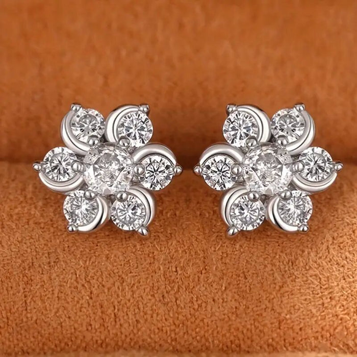 Zircon Diamond Earrings Japanese and Korean Style Birthday Gift Earrings