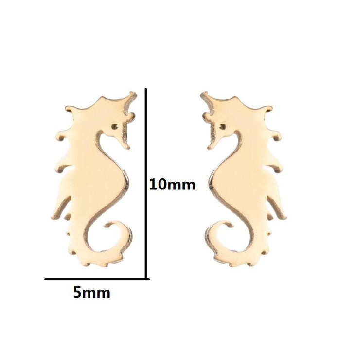 Cat bat earrings, Amazon new stainless steel simple dolphin temperament ear bone studs wholesale