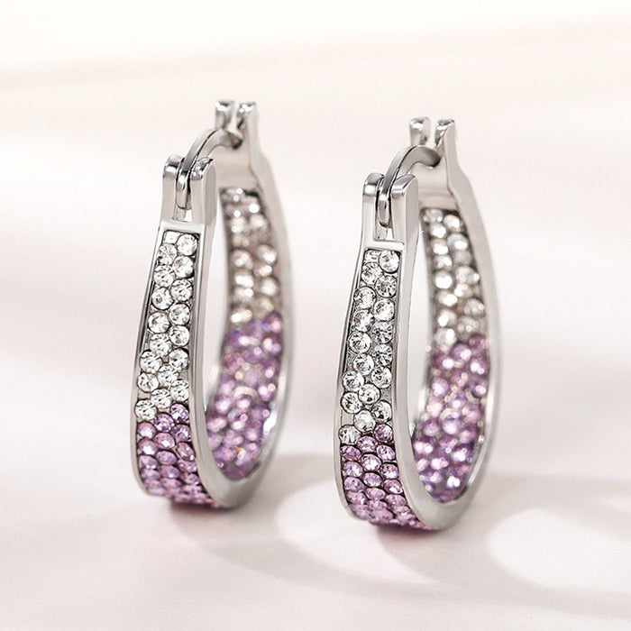 Pendientes de diamantes de colores