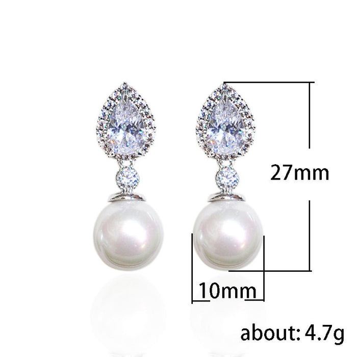 Teardrop Imitation Pearl Earrings