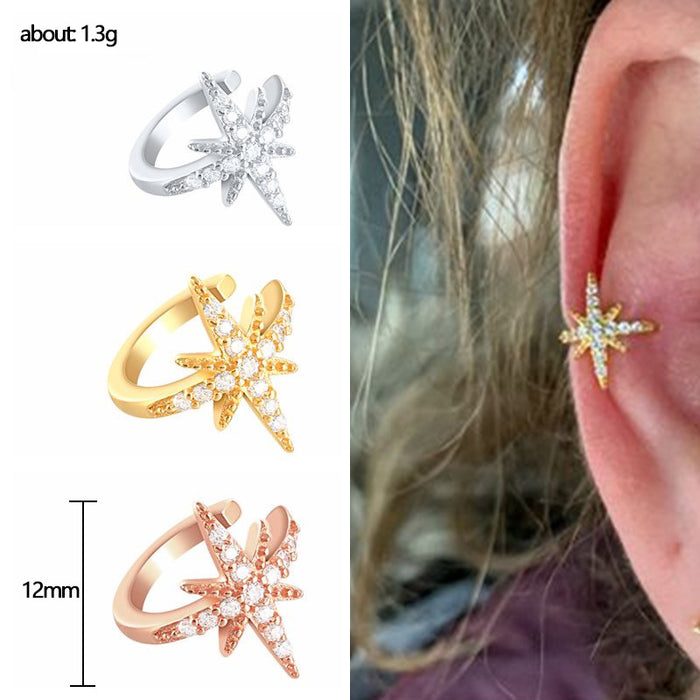 Eight-pointed star ear clip creative sweet cool style ear clip