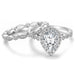 Vintage horse eye ring water drop pear shaped wedding ring - wallojewerly 