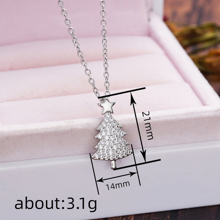 Christmas Bling Christmas Tree Necklace