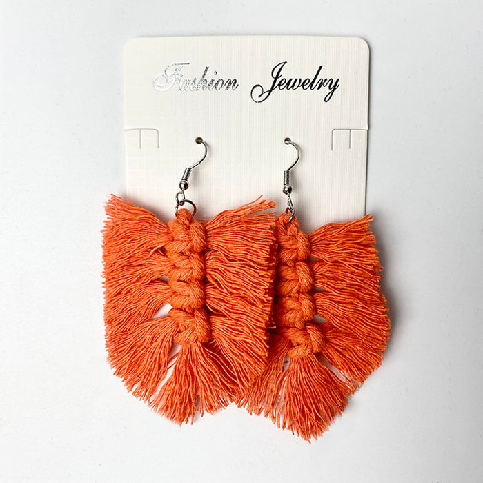 Handwoven Bohemian Tassel Earrings for Simple Ethnic Style