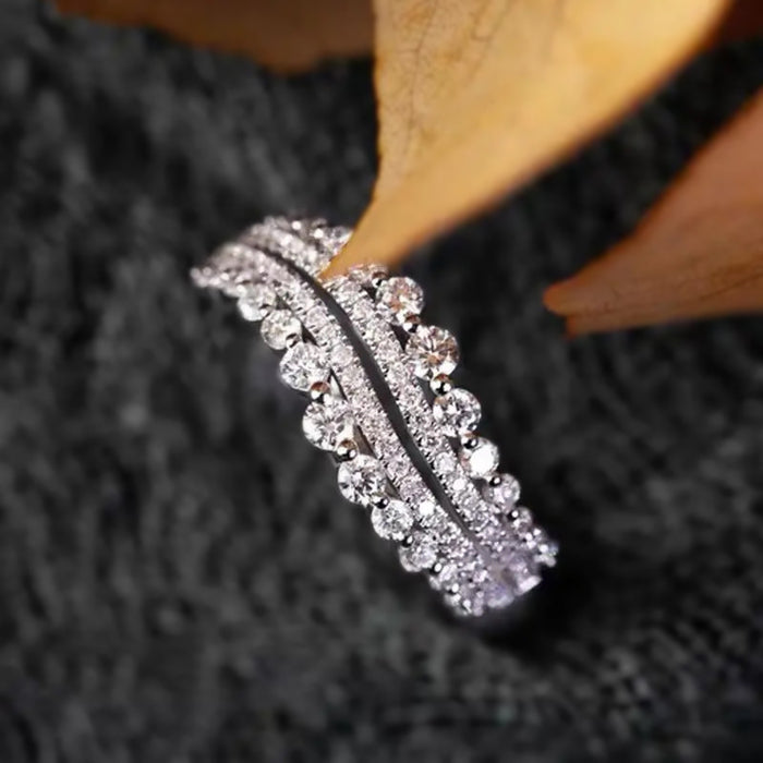 Anillo de onda hueca estilo frío anillo de dedo índice ins de alta gama