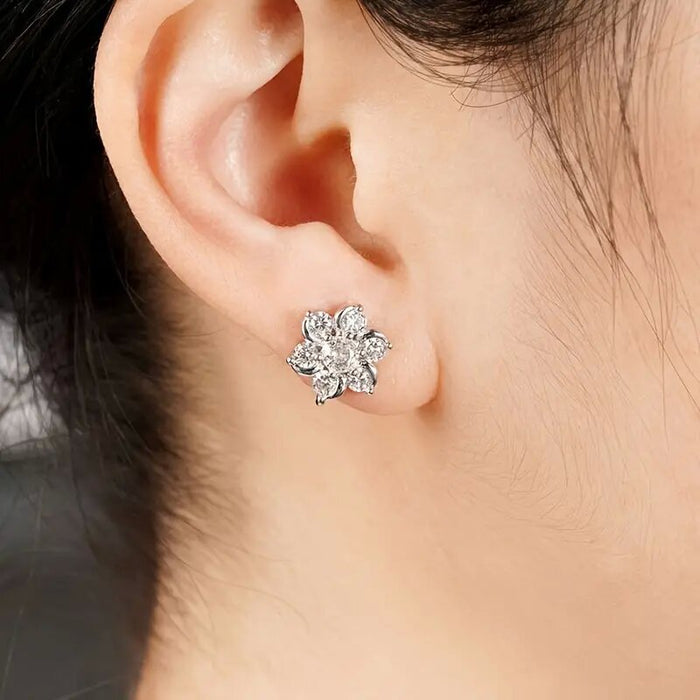 Zircon Diamond Earrings Japanese and Korean Style Birthday Gift Earrings