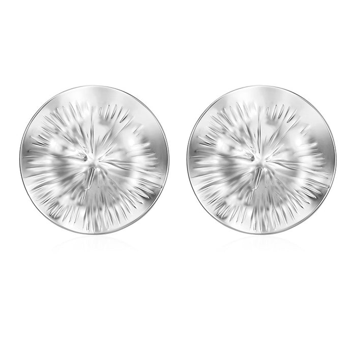 Geometric fan-shaped pearl earrings stainless steel women's trendy earrings