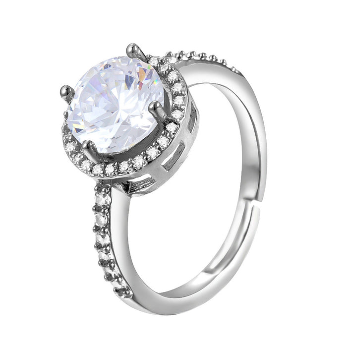 Wholesale round zircon open rings