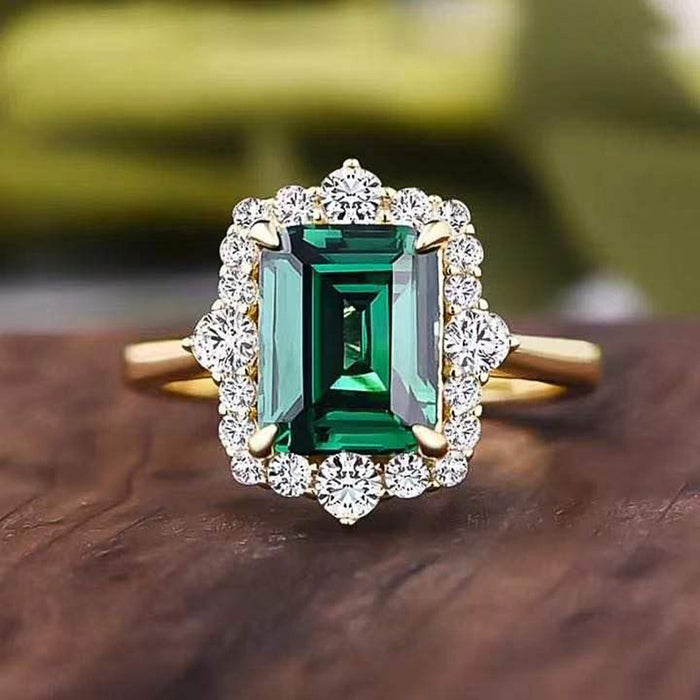 Vintage Emerald Zirconia Ring