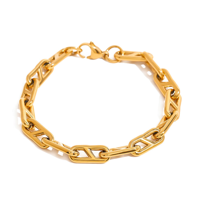 Stainless steel gold bracelet metal chain titanium steel jewelry