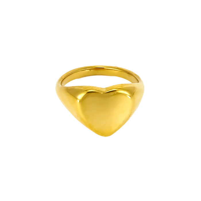Wholesale stainless steel and titanium steel polished heart rings