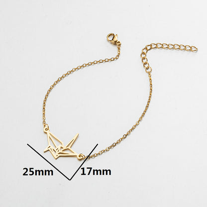 Creative origami animal bracelets, stainless steel butterfly rabbit cat bracelets cross-border wholesale