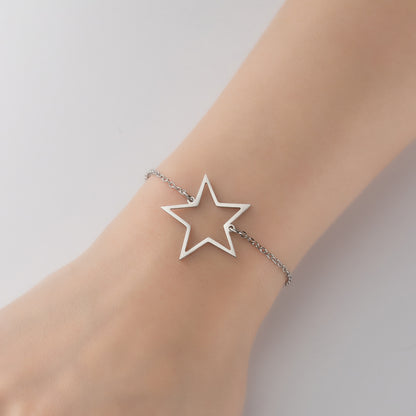 Love star pendant bracelet, stainless steel tree of life coconut tree bracelet wholesale