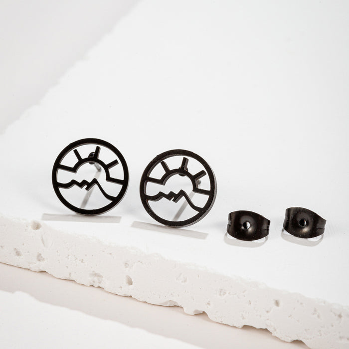 Ocean Wave Stainless Steel Stud Earrings - Fun and Stylish Geometric Jewelry