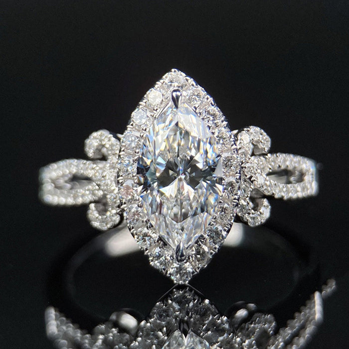 Beautiful Marquise Shaped Zirconia Ring Popular Jewelry