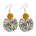 Clear Acrylic Geometric Christmas Earrings - wallojewerly 