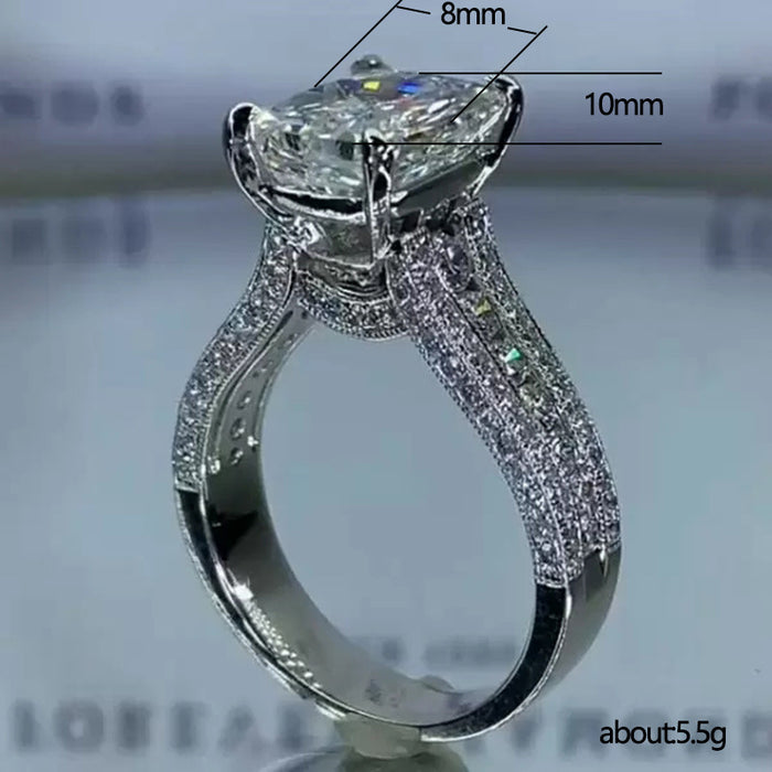 Korean style simple wedding diamond ring female diamond plated platinum ring