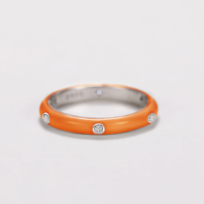 Anillo de gota de aceite de color arcoíris, anillo de circón minimalista y versátil
