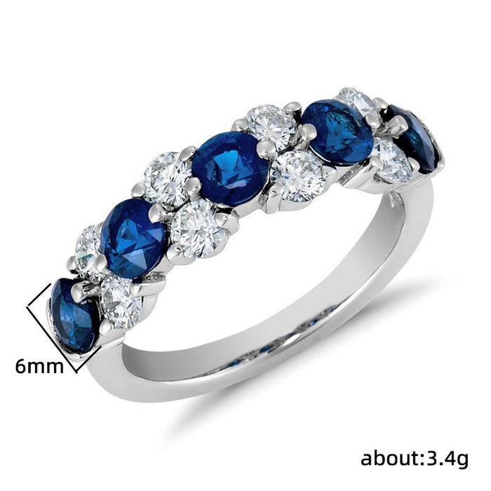 Lava Klein Blue Ring Light Luxury Design Couple Retro Ring
