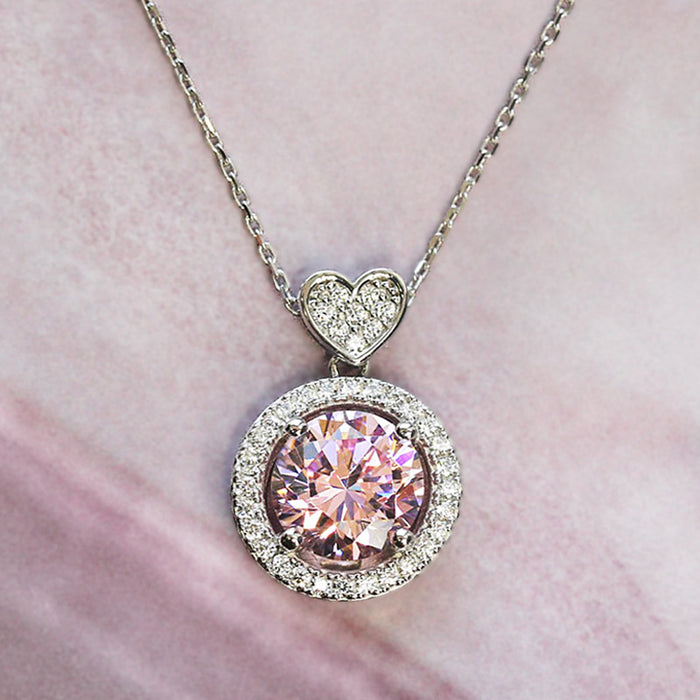Oval pendant luxury colorful O-shaped necklace for women