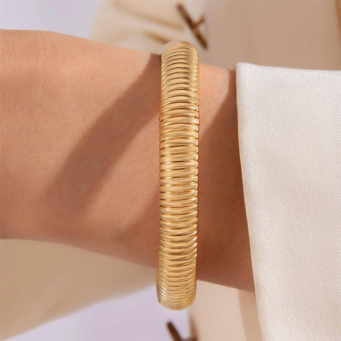 Bold Striped Elastic Bracelet Set - Unique Spring Bangle for Women