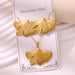 Wholesale 304 stainless steel hydraulic gold-plated earrings and necklace sets - wallojewerly 