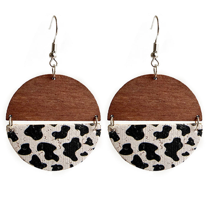 Pendientes con textura de madera