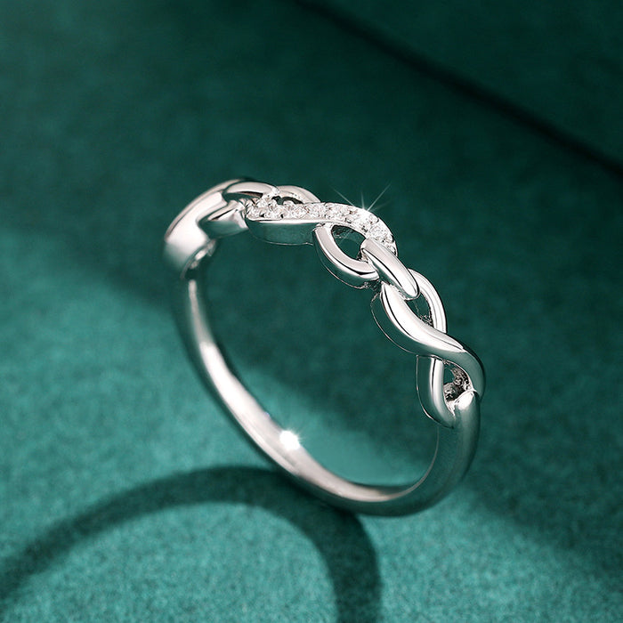 Chain Wrap Ring Twisted Design 8-Shaped Index Finger Ring