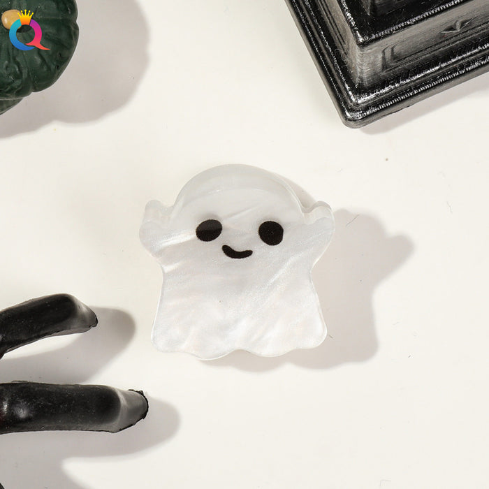 Wholesale Halloween Acrylic Mini Hair Clips Set - Spooky Ghost, Pumpkin, Bat & Witch Hat Hair Claws & Barrettes