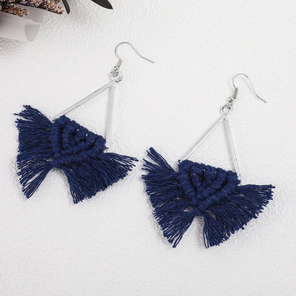 Handwoven Bohemian Tassel Earrings for Simple Ethnic Style