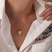 Stainless Steel Gold Plated White Shell Necklace - wallojewerly 