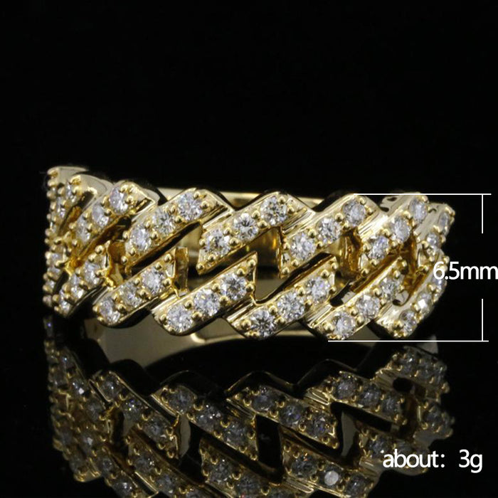 Personalized creative geometric chain retro ring punk hip-hop style