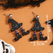 Wholesale Halloween Cartoon Stud Earrings Set - Spooky Pumpkin, Ghost & Bat Alloy Earring Multipack for Women - wallojewerly 