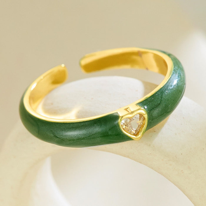Wholesale colored heart-shaped diamond rings