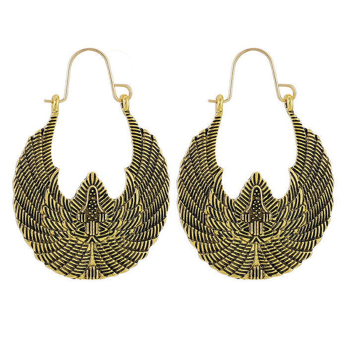 Bohemian hollow carved earrings retro ethnic style earrings