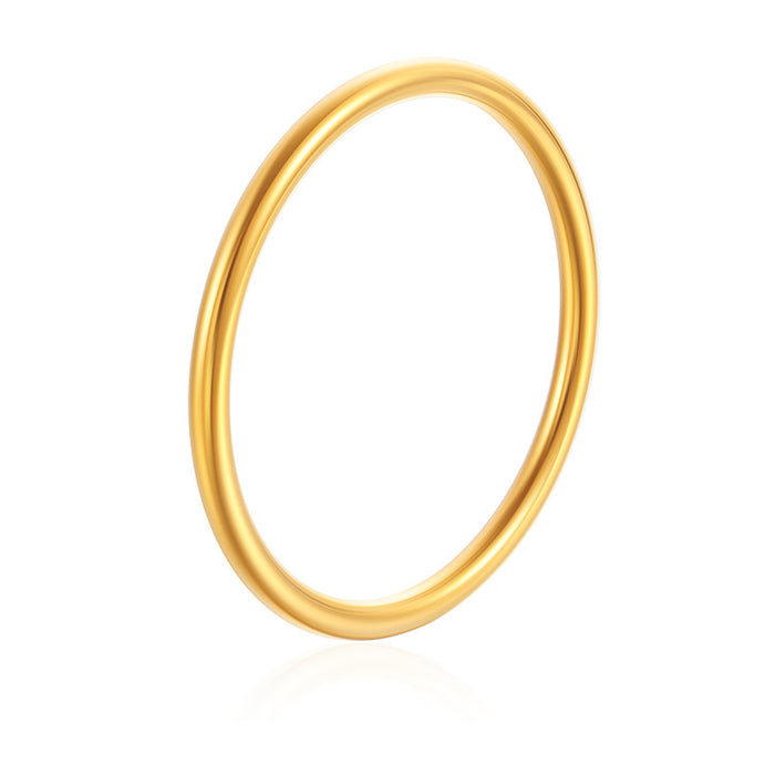 Stainless steel 18K gold plated simple women's bracelet