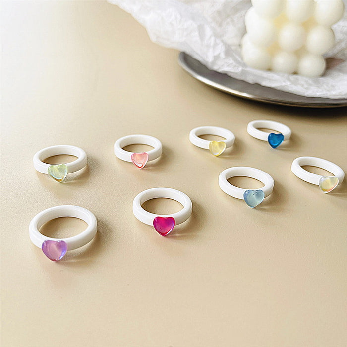 Laser love acrylic resin ring