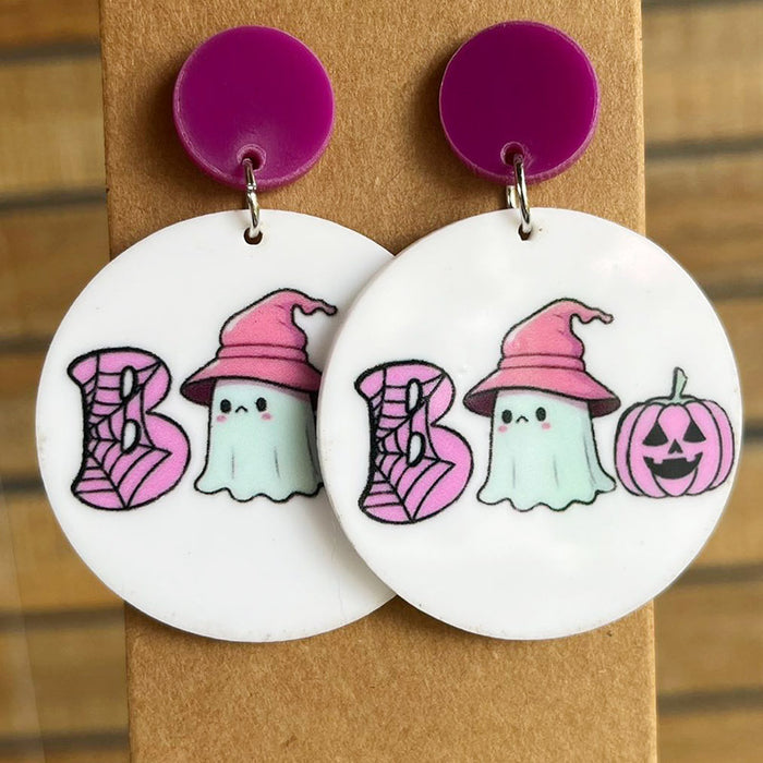 Halloween Acrylic Witch Earrings