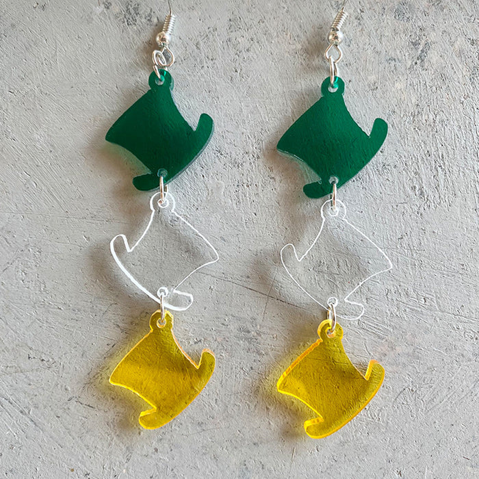 Clover acrylic earrings