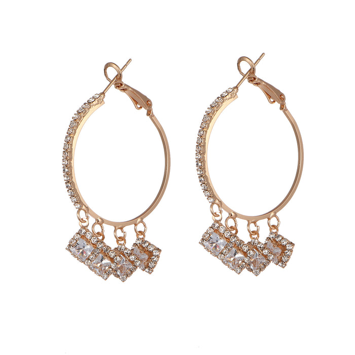 S925 Silver Needle Zircon Earrings - Trendy Dangles for a Chic Look